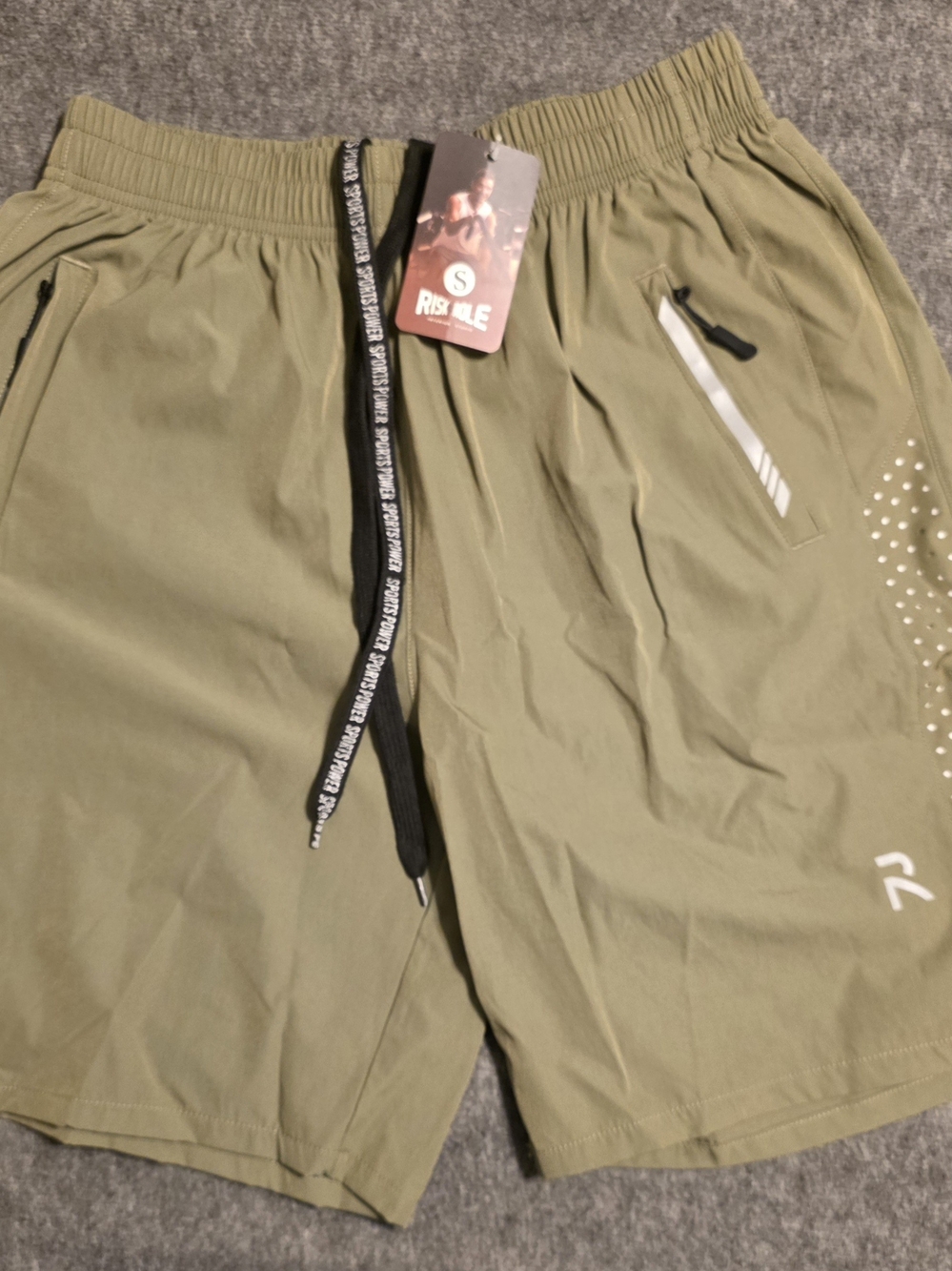 Men's Olive Performance Athletic Shorts